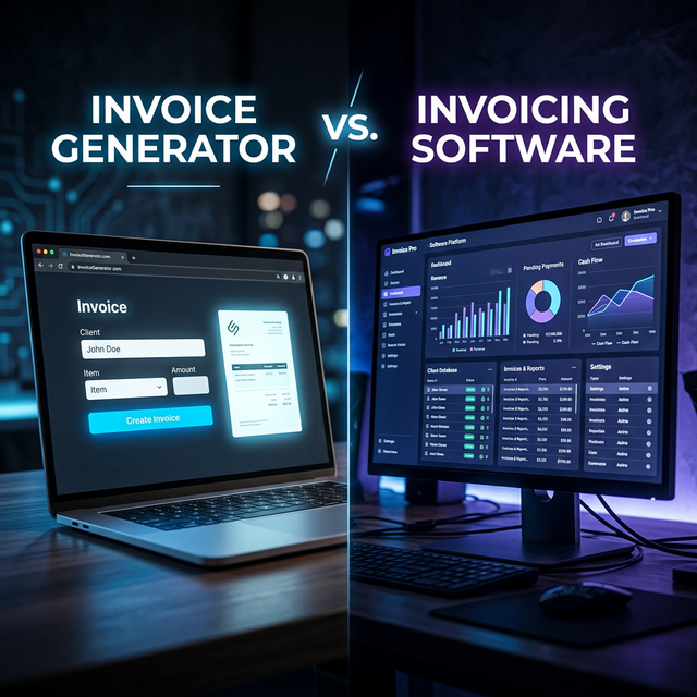 Invoice Generator vs. Invoicing Software: Which One Do You Actually Need? - Blog article featured image